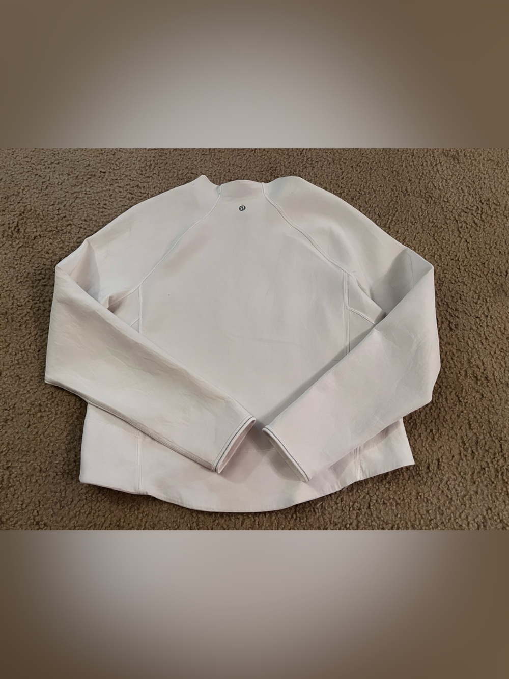 Lululemon 3/4 zip white butter soft shirt. Size 12.
